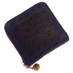 BVLGARI Logo Mania Canvas Bifold Coin Zipper Wallet - Good Condition - Authentic